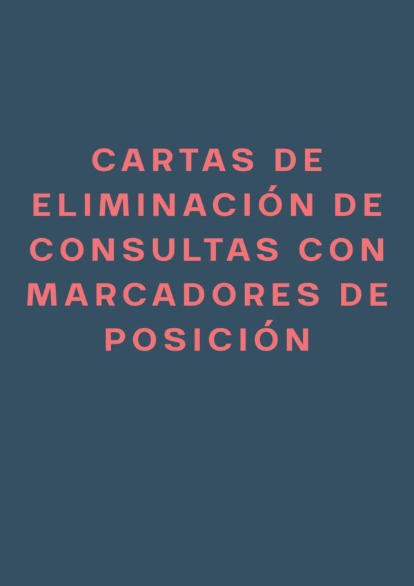 Inquiry Deletion Letters With Placeholders – Spanish