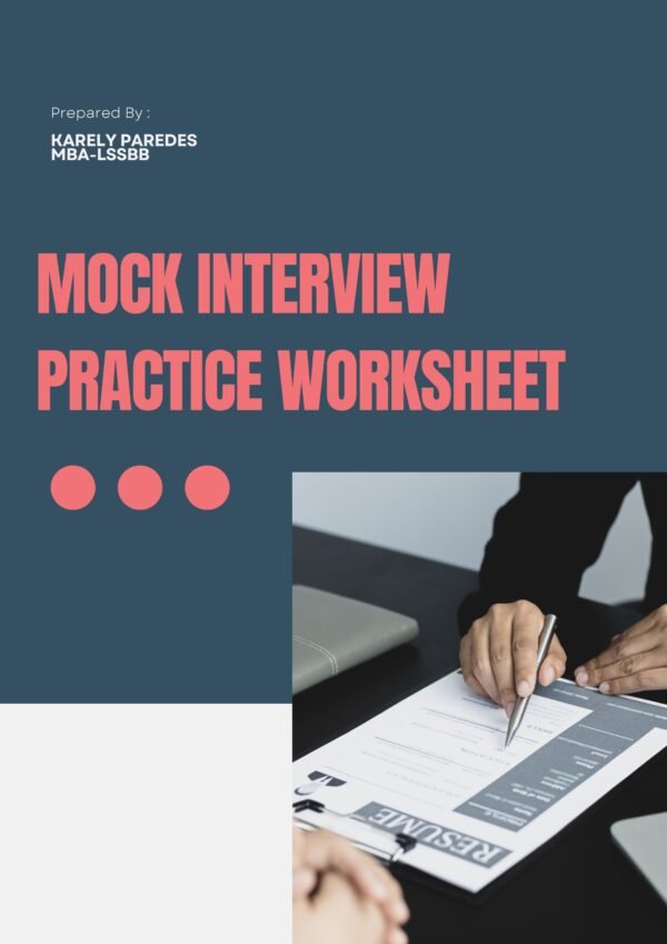 Mock Interview Practice Worksheet™ (EN)