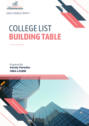 College Selection & Comparison Table™ (EN)