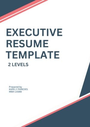 Executive Resume Templates — 2 Levels™ (EN)