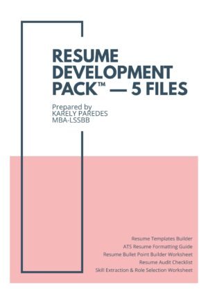 Resume Development Pack™ — 5 Files (EN)