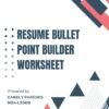 Resume Bullet Point Builder Worksheet™ (EN)
