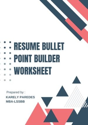 Resume Bullet Point Builder Worksheet™ (EN)