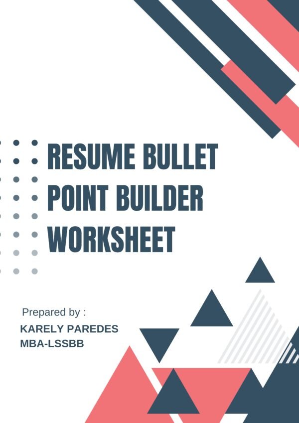 Resume Bullet Point Builder Worksheet™ (EN)