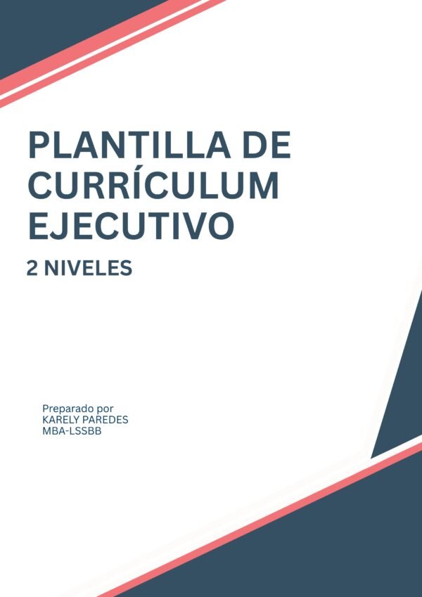 Executive Resume Templates — 2 Levels™ (EN)