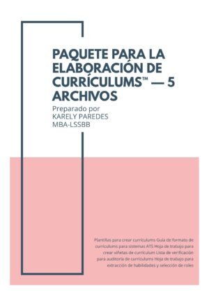 (Spanish) (7) Paquete de Desarrollo de Currículum™ — 5 Archivos (ES)