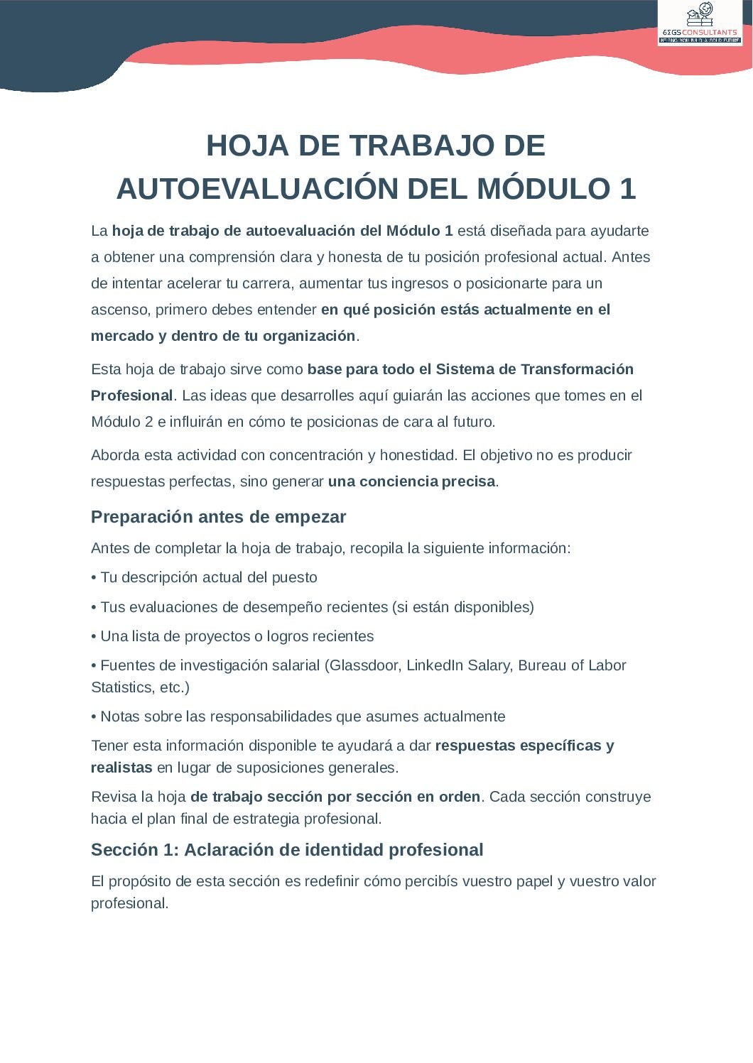 Career Advancement Self-Assessment Worksheet™ (EN)